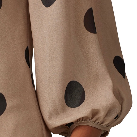 Amanda Uprichard polka dot Walsh dress small brown - Picture 4 of 15